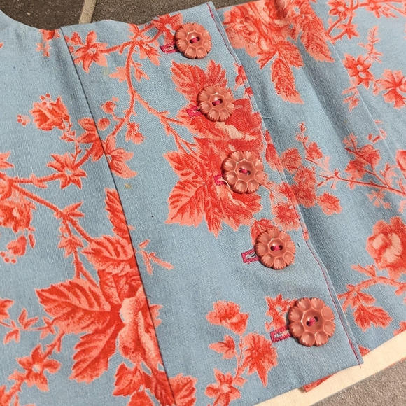 CROPPED TOP made from a vintage tablecloth S - Picture 9 of 10